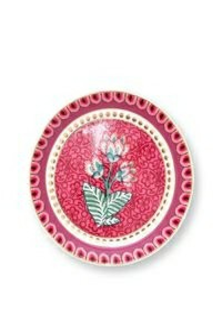 Art De La Table Pip Studio Soucoupes A The | Repose-Sachet Flower Festival Rose Fonce